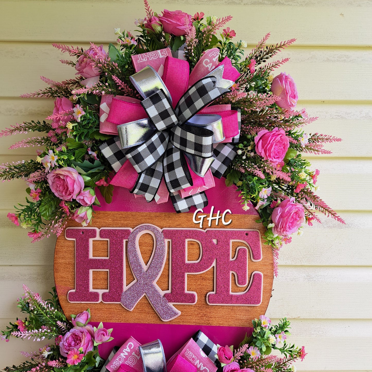 Hope Breast Cancer Awareness Wreath